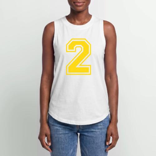 Number 2 in a classic athletic collegiate font - Women's Relaxed Tank Top