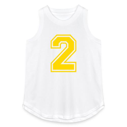 Number 2 in a classic athletic collegiate font - Women's Relaxed Tank Top