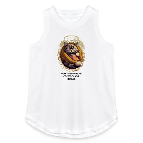Powered by Sarcasm Cat Tee - Women's Relaxed Tank Top