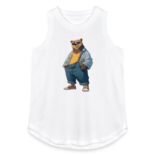 Fashion Streetwear Bear Cartoon Art - Women's Relaxed Tank Top