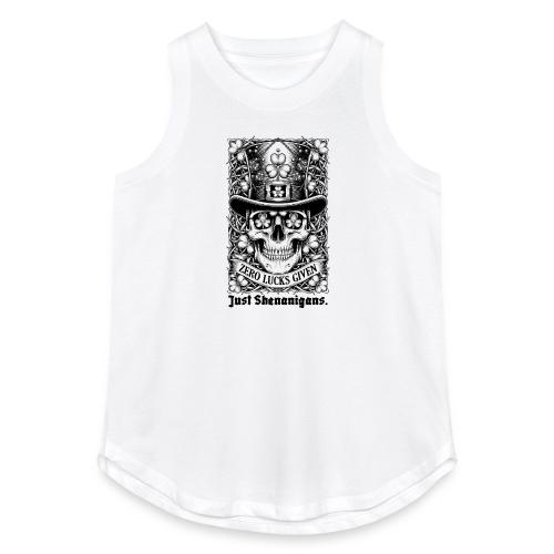 Salty Shamrock Skull T-Shirt - Women's Relaxed Tank Top