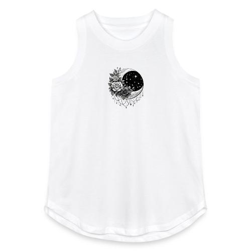 Crescent Moon Floral - Women's Relaxed Tank Top