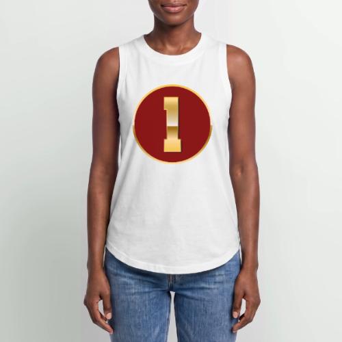 Number 1 in Gold Varsity Font - Women's Relaxed Tank Top