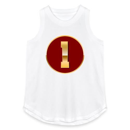 Number 1 in Gold Varsity Font - Women's Relaxed Tank Top