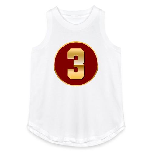 Number 3 in Gold Varsity Font - Women's Relaxed Tank Top
