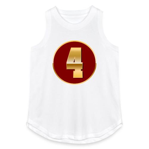 Number 4 in Gold Varsity Font - Women's Relaxed Tank Top