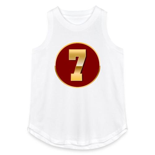 Number 7 in Gold Varsity Font - Women's Relaxed Tank Top