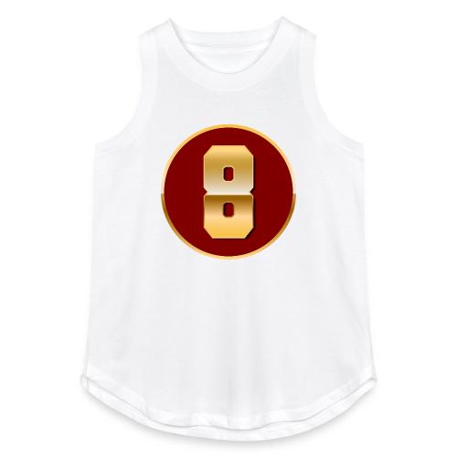 Number 8 in Gold Varsity Font - Women's Relaxed Tank Top