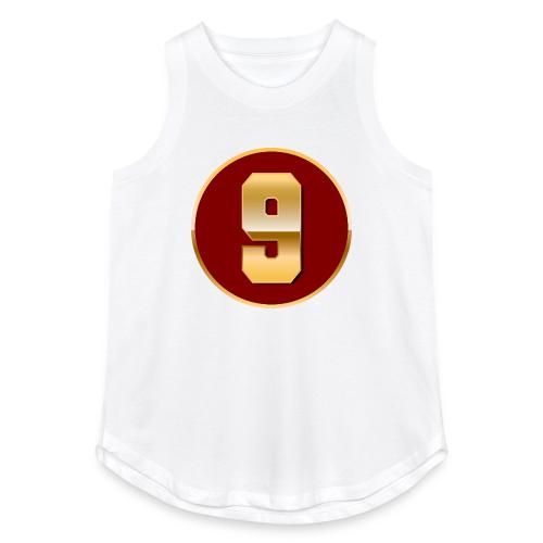 Number 9 in Gold Varsity Font - Women's Relaxed Tank Top