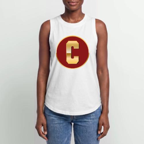 Letter C – Capital Varsity Alphabet Monogram - Women's Relaxed Tank Top