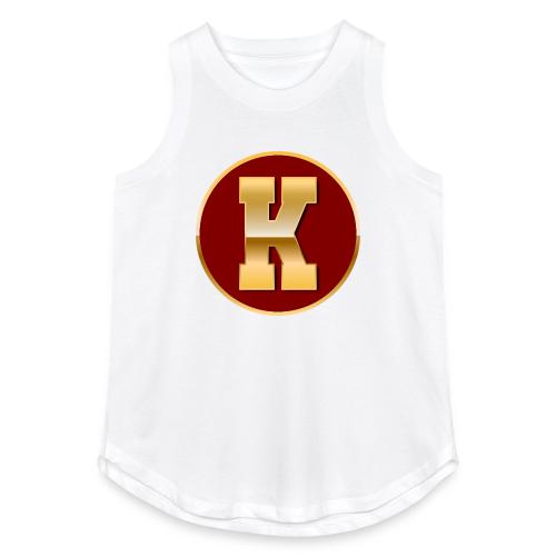 Letter K – Capital Varsity Alphabet Monogram - Women's Relaxed Tank Top