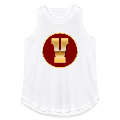 Letter V – Capital Varsity Alphabet Monogram - Women's Relaxed Tank Top