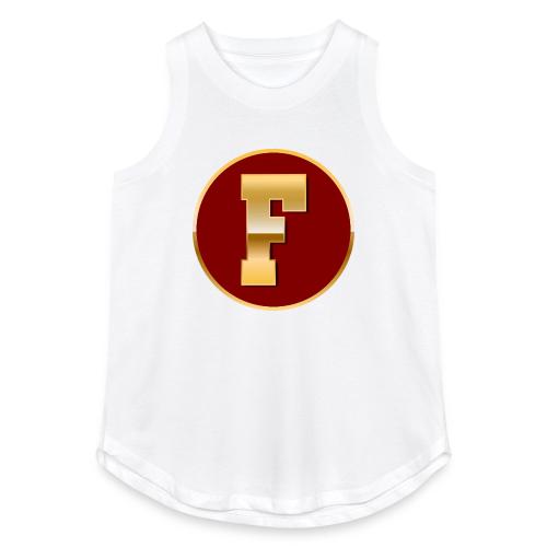 Letter F – Capital Varsity Alphabet Monogram - Women's Relaxed Tank Top