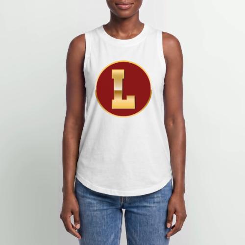 Letter L – Capital Varsity Alphabet Monogram - Women's Relaxed Tank Top