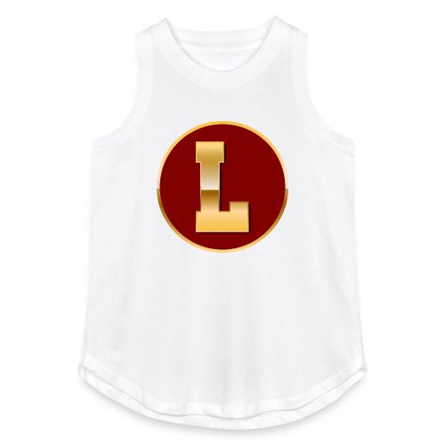 Letter L – Capital Varsity Alphabet Monogram - Women's Relaxed Tank Top