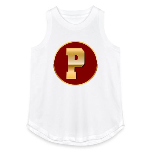 Letter P – Capital Varsity Alphabet Monogram - Women's Relaxed Tank Top