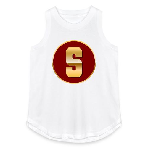 Letter S – Capital Varsity Alphabet Monogram - Women's Relaxed Tank Top