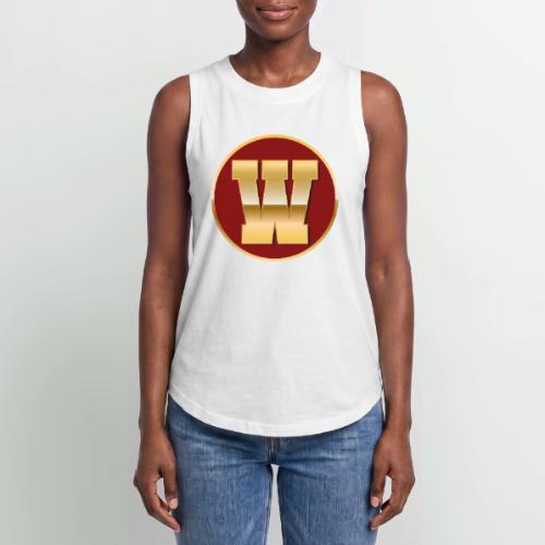 Letter W – Capital Varsity Alphabet Monogram - Women's Relaxed Tank Top