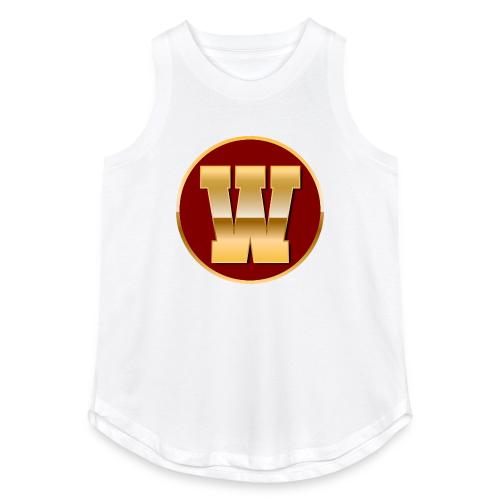 Letter W – Capital Varsity Alphabet Monogram - Women's Relaxed Tank Top