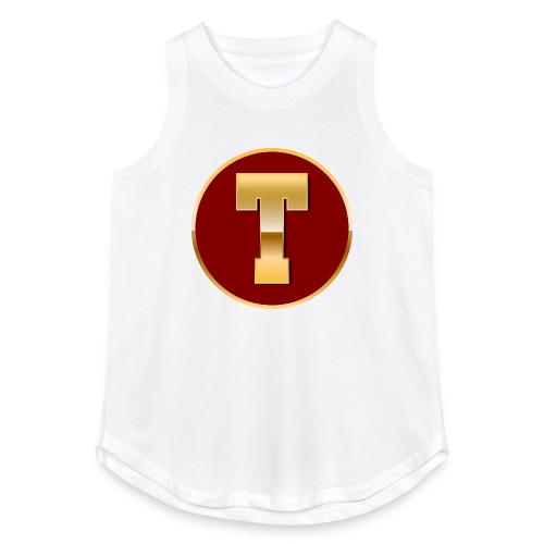 Letter T – Capital Varsity Alphabet Monogram - Women's Relaxed Tank Top