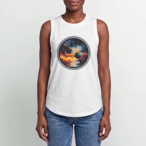Cosmic Brush Planets - Women's Relaxed Tank Top