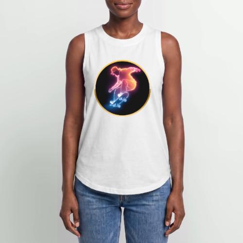Skateboarding: Golden Trick Rider - Women's Relaxed Tank Top