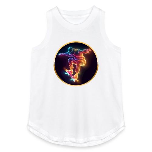 Skateboarding: Midnight Neon Skater - Women's Relaxed Tank Top