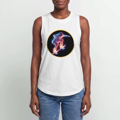 Skateboarding: Neon Skate Orbit - Women's Relaxed Tank Top