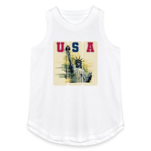 Art illustration of the Statue of Liberty - Women's Relaxed Tank Top