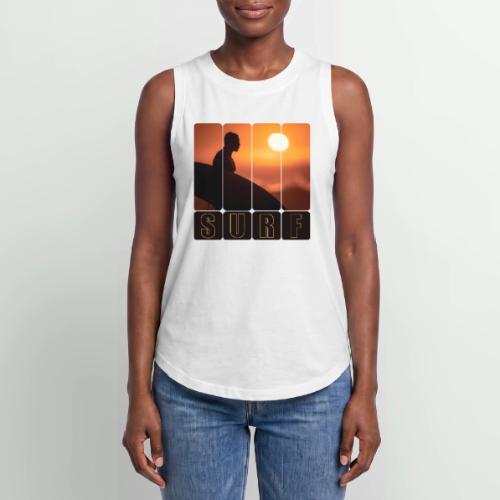Surfing: Sunset Surf Panels - Women's Relaxed Tank Top