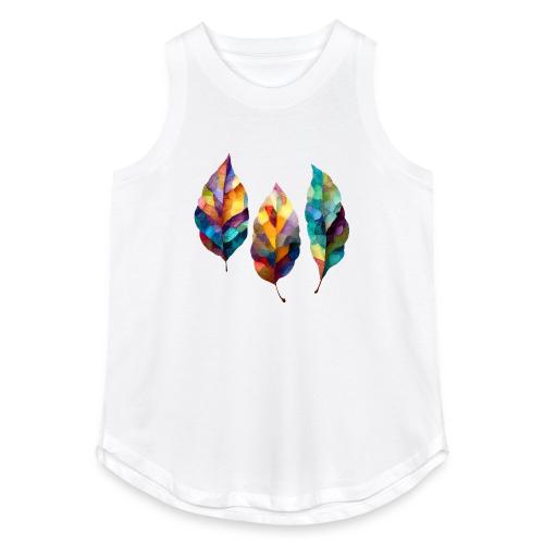 Art: Colorful Leaf Harmony - Women's Relaxed Tank Top