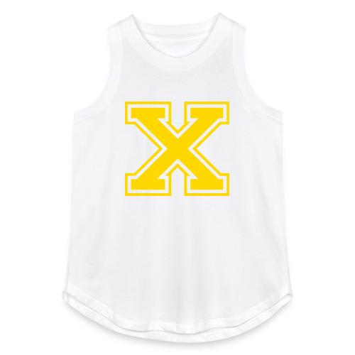 Letter X – Capital Athletic Alphabet Monogram - Women's Relaxed Tank Top