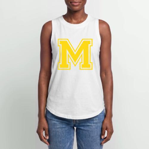 Letter M – Capital Athletic Alphabet Monogram - Women's Relaxed Tank Top