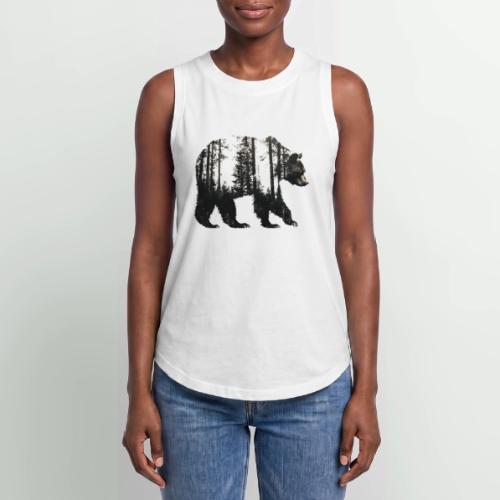 Evergreen Bear Silhouette - Women's Relaxed Tank Top