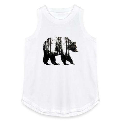 Evergreen Bear Silhouette - Women's Relaxed Tank Top