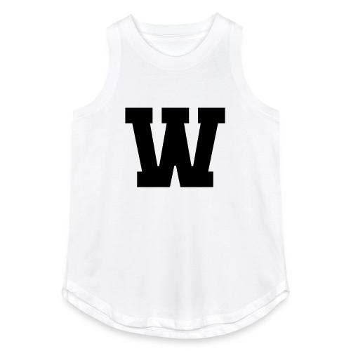Varsity Letter W Collegiate Font Design - Women's Relaxed Tank Top