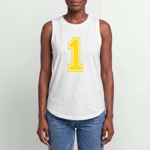 Number 1 in a classic athletic collegiate font - Women's Relaxed Tank Top