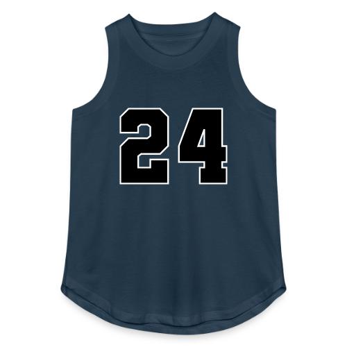 Varsity Number 24 College Font - Women's Relaxed Tank Top