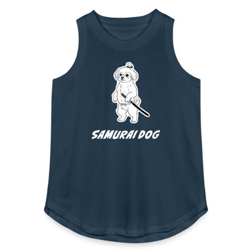 Samurai Maltese Katana Warrior Dog Tee - Women's Relaxed Tank Top