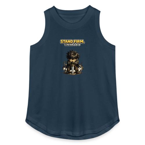 Stand Firm Chibi Warrior | 1 Peter 5:8-9 - Women's Relaxed Tank Top