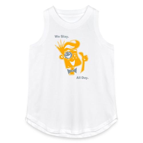 We Slay All Day Shiny Shirt Metallic Silver & Gold - Women's Relaxed Tank Top