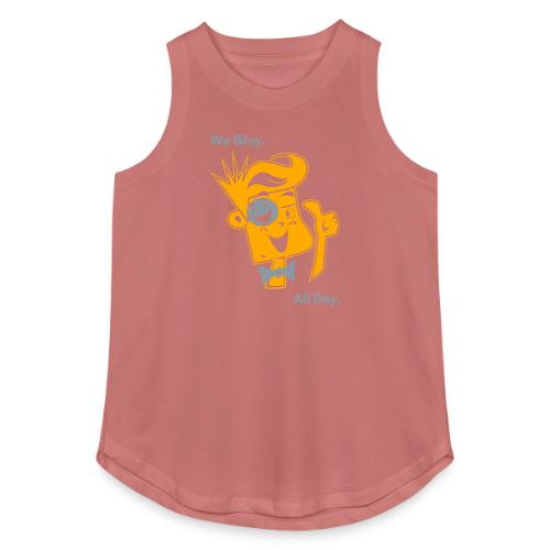 We Slay All Day Shiny Shirt Metallic Silver & Gold - Women's Relaxed Tank Top