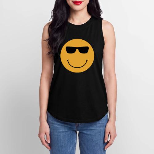 Orange Face with Sunglasses - Women's Relaxed Tank Top