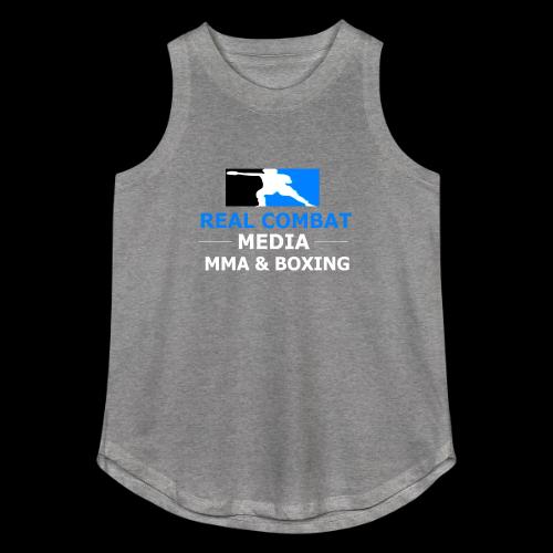 RCM MMA & BOXING Light Blue White Text - Women's Relaxed Tank Top