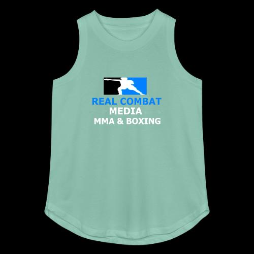 RCM MMA & BOXING Light Blue White Text - Women's Relaxed Tank Top