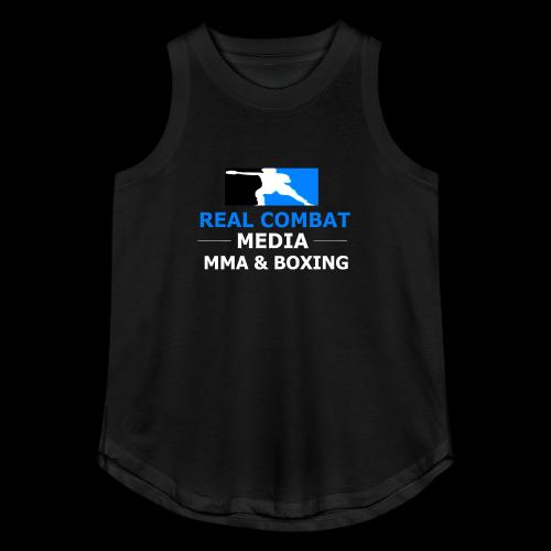 RCM MMA & BOXING Light Blue White Text - Women's Relaxed Tank Top