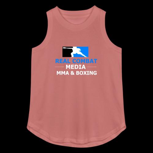 RCM MMA & BOXING Light Blue White Text - Women's Relaxed Tank Top