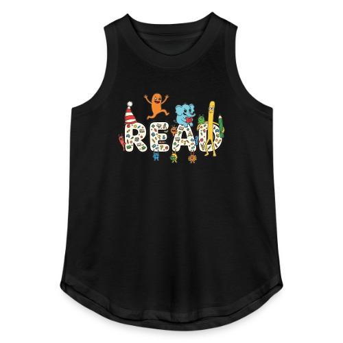 Whimsical READ Kids Cartoon - Women's Relaxed Tank Top