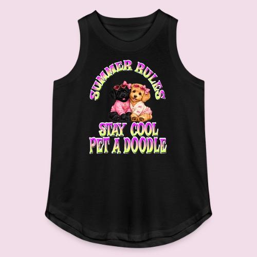 Summer Rules Stay Cool Pet A Doodle Cute Doodle - Women's Relaxed Tank Top