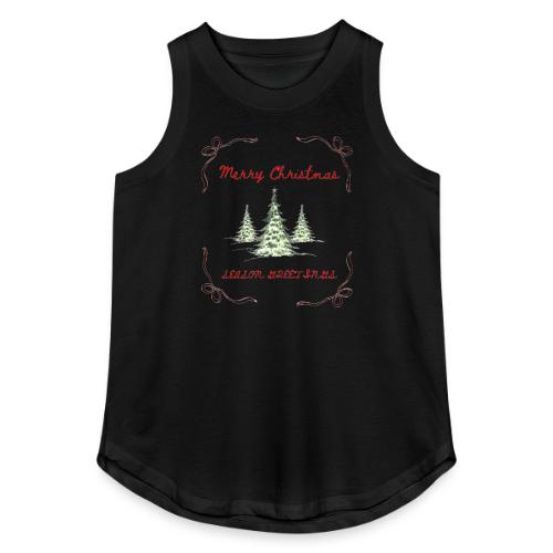 Beautiful Green Christmas Tree Graphic - Women's Relaxed Tank Top